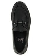 Christian Louboutin Black Calfskin Slip-On Loafers