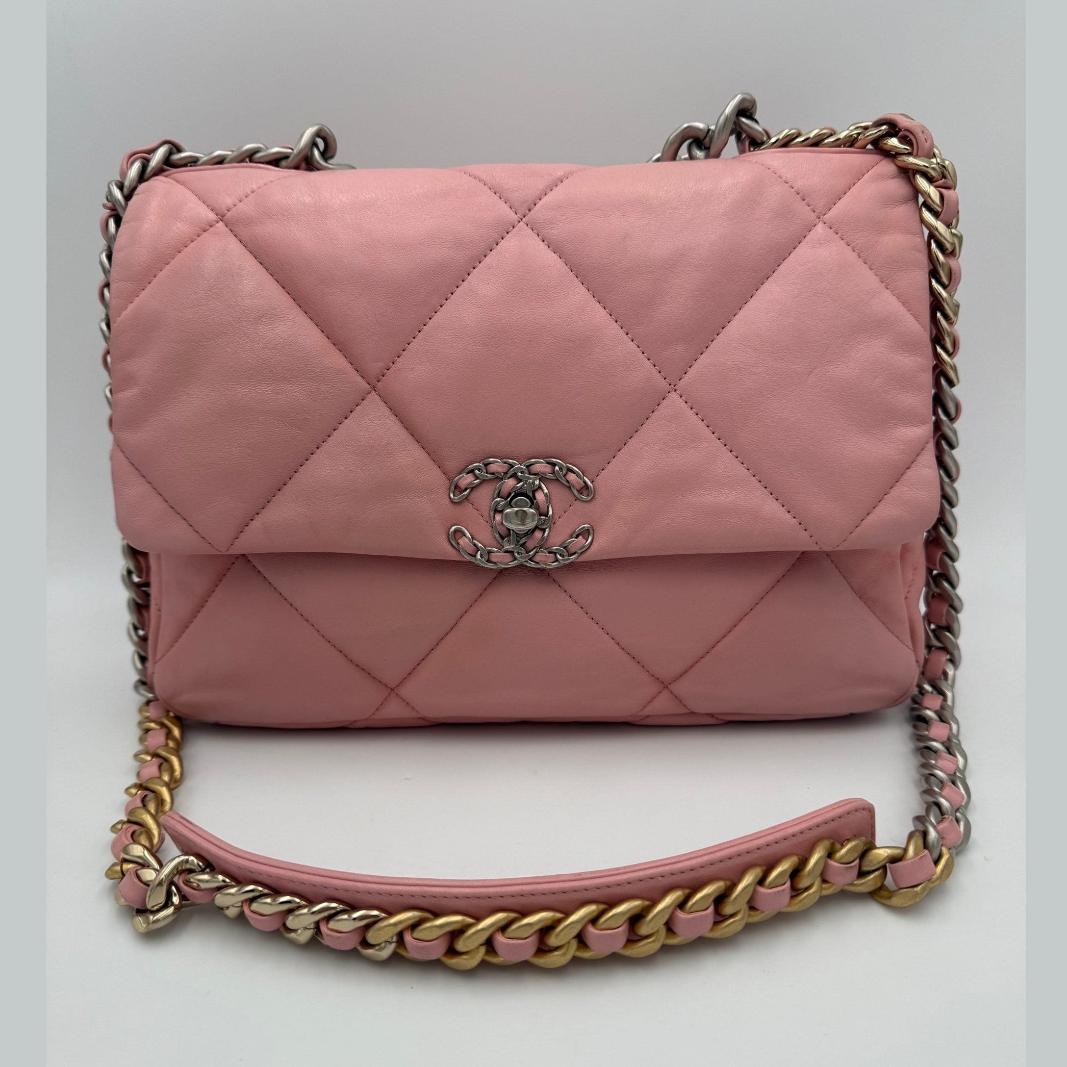 Chanel CHANEL 19 Medium Pink Handbag