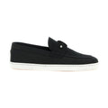 Black Calfskin Slip-On Loafers