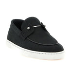 Black Calfskin Slip-On Loafers