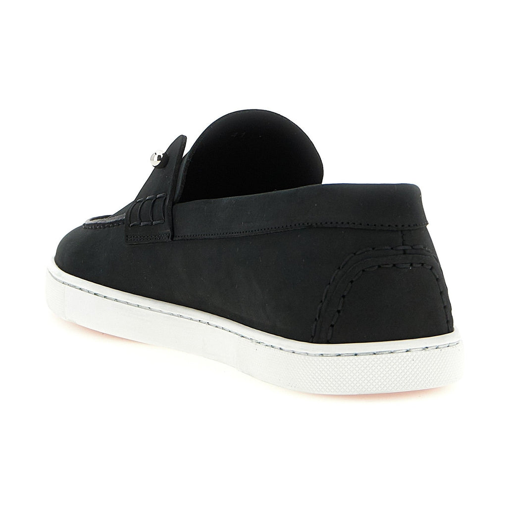 Black Calfskin Slip-On Loafers