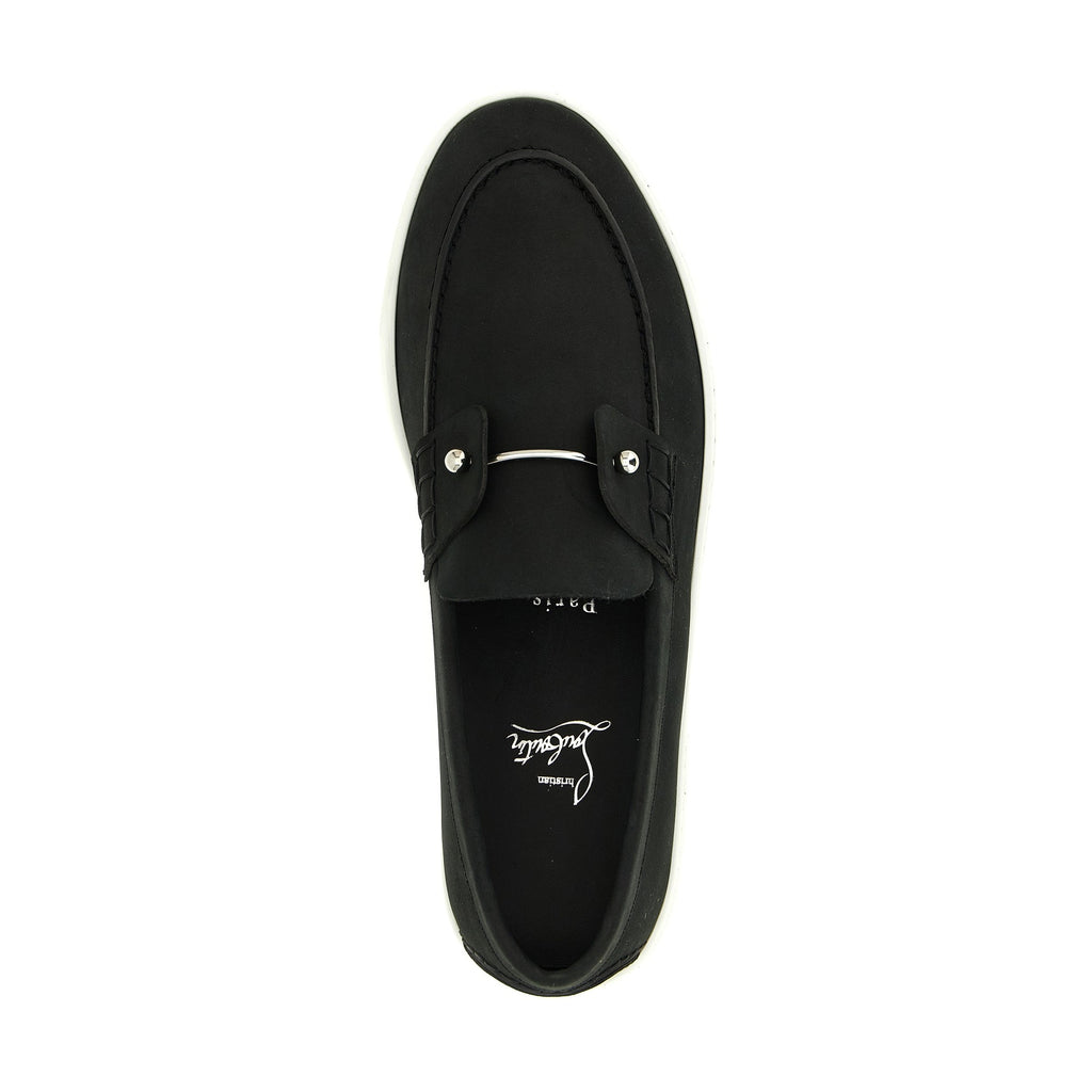 Black Calfskin Slip-On Loafers