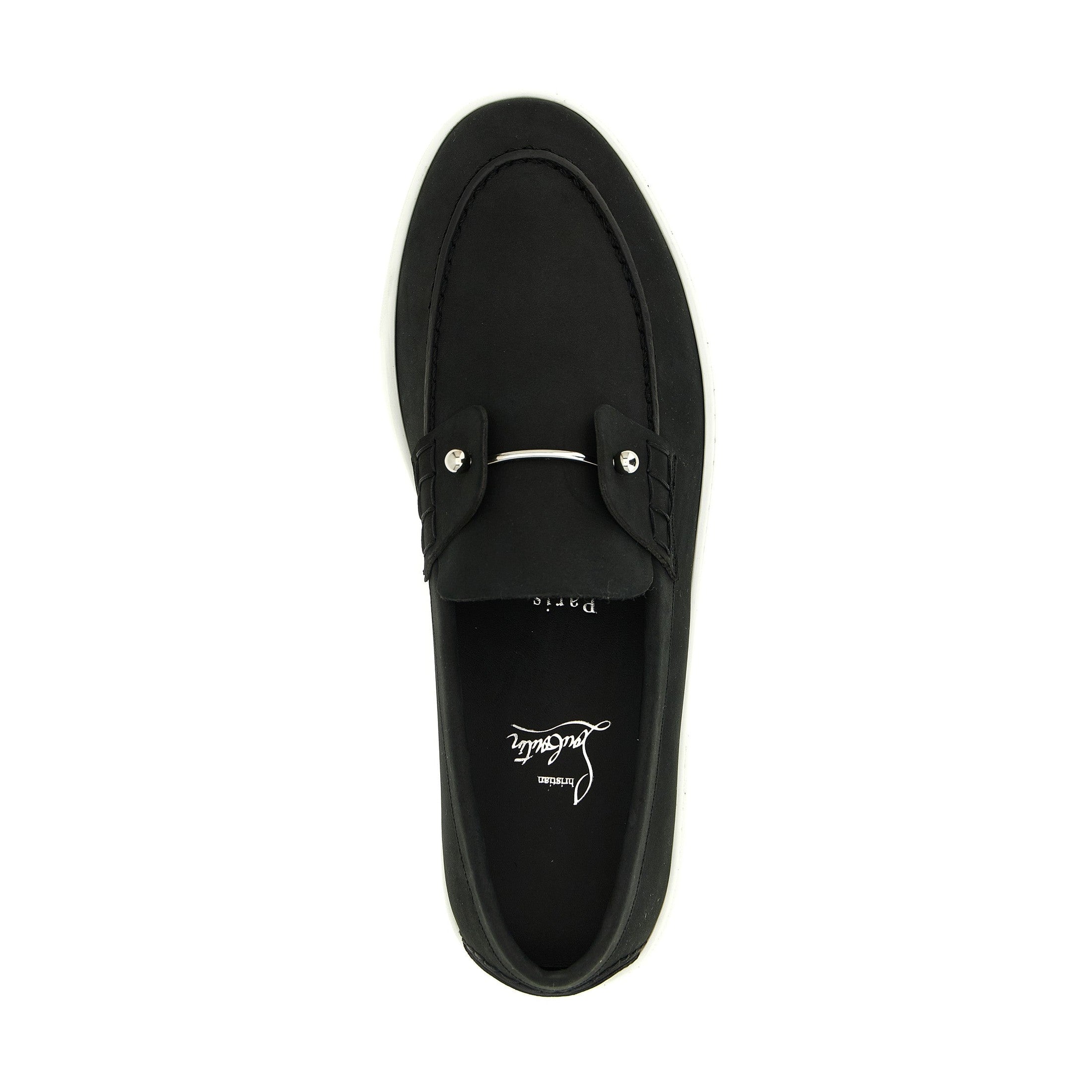 Black Calfskin Slip-On Loafers