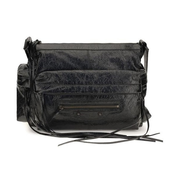 Balenciaga Black Lamb Ovis Aries Aries Shoulder Bag