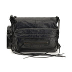 Balenciaga Black Lamb Ovis Aries Aries Shoulder Bag