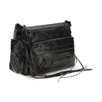 Balenciaga Black Lamb Ovis Aries Aries Shoulder Bag