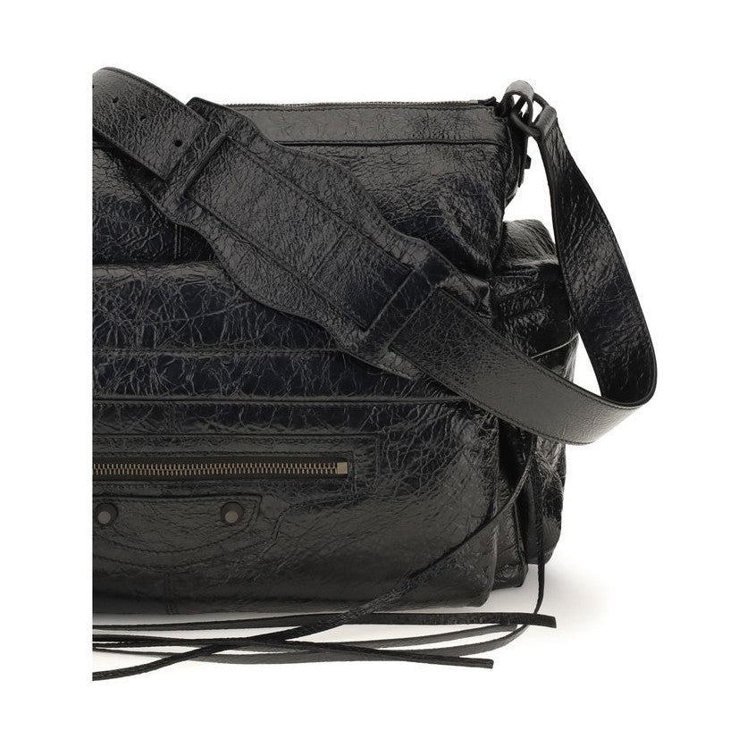 Balenciaga Black Lamb Ovis Aries Aries Shoulder Bag