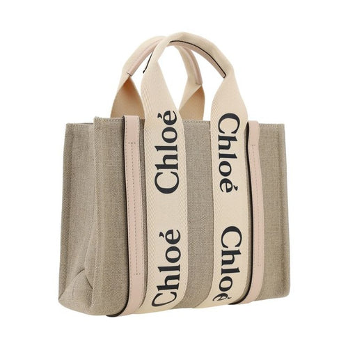Chloé Brown Linen Handbag