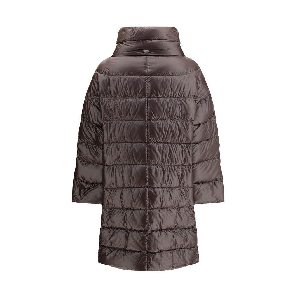 Herno Brown Polyester Full-Length Jacket