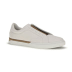 Fendi White Calf Leather Bos Taurus Low Top Sneakers