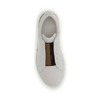 Fendi White Calf Leather Bos Taurus Low Top Sneakers