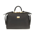 Dolce & Gabbana Black Calf Leather Bos Taurus Handbag