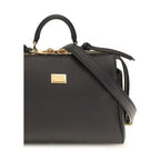 Dolce & Gabbana Black Calf Leather Bos Taurus Handbag