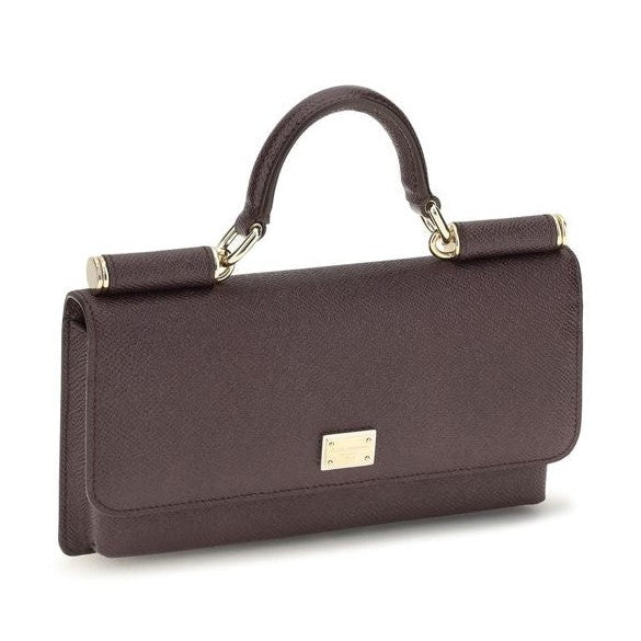 Dolce & Gabbana Brown Calf Leather Bos Taurus Shoulder Bag
