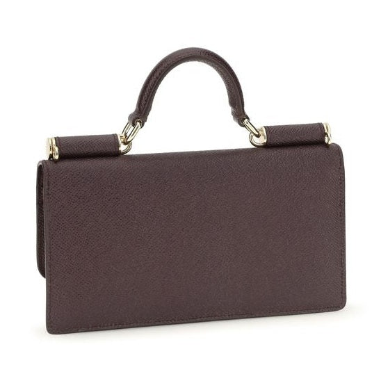 Dolce & Gabbana Brown Calf Leather Bos Taurus Shoulder Bag