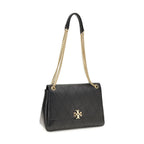 Tory Burch Black Calf Leather Bos Taurus Shoulder Bag