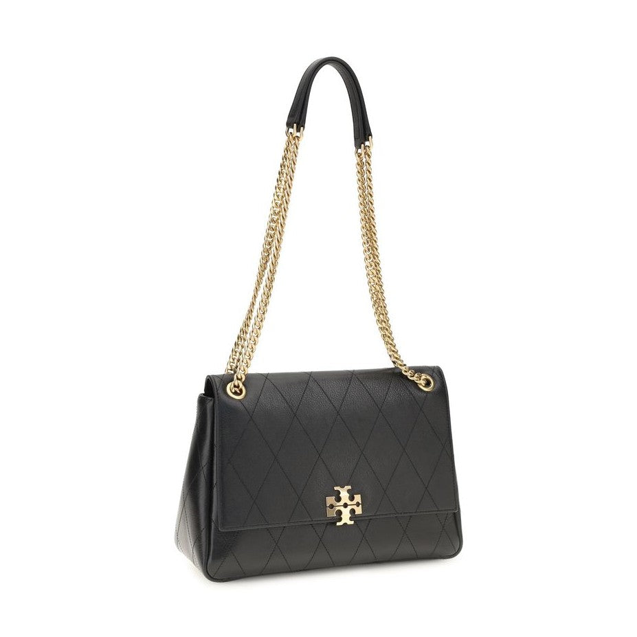 Tory Burch Black Calf Leather Bos Taurus Shoulder Bag