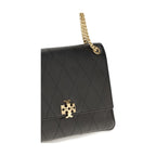 Tory Burch Black Calf Leather Bos Taurus Shoulder Bag