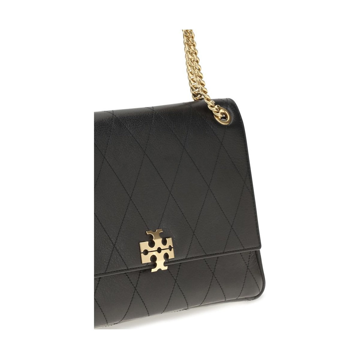 Tory Burch Black Calf Leather Bos Taurus Shoulder Bag
