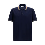 Ferragamo Blue Cotton Polo Shirt