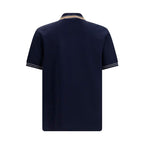 Ferragamo Blue Cotton Polo Shirt