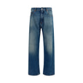 MM6 Blue Cotton Straight-Leg Jeans