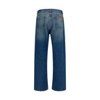 MM6 Blue Cotton Straight-Leg Jeans