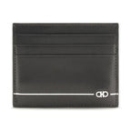 Ferragamo Black Calf Leather Bos Taurus Wallet