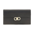 Ferragamo Black Calf Leather Bos Taurus Wallet