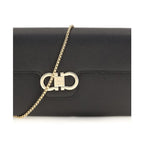 Ferragamo Black Calf Leather Bos Taurus Wallet