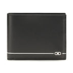Ferragamo Black Calf Leather Bos Taurus Wallet