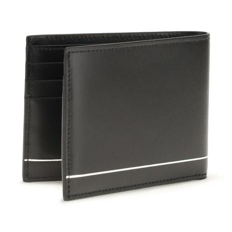 Ferragamo Black Calf Leather Bos Taurus Wallet