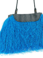 Dries Van Noten Blue Polyester Clutch Bag