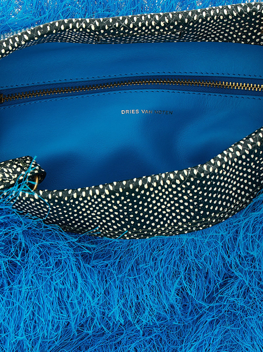 Dries Van Noten Blue Polyester Clutch Bag