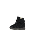 Isabel Marant Black Calf Leather Bos Taurus Sneakers