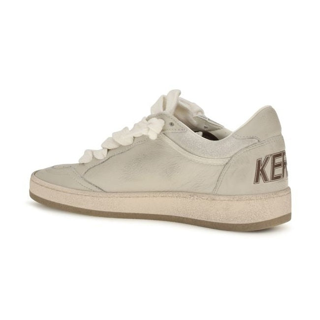 Golden Goose Beige Calf Leather Bos Taurus Low Top Sneakers