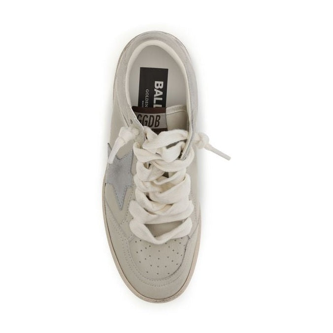 Golden Goose Beige Calf Leather Bos Taurus Low Top Sneakers