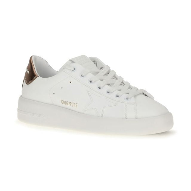Golden Goose White Calf Leather Bos Taurus Low Top Sneakers