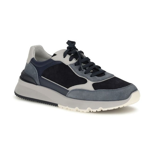 Brunello Cucinelli Blue Calf Leather Bos Taurus Athletic Sneakers