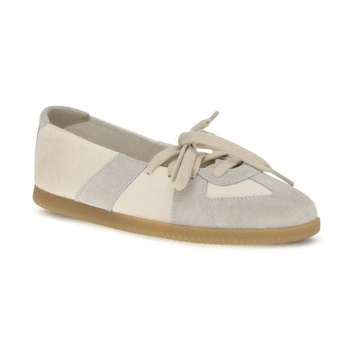 Beige Calf Leather Bos Taurus Ballet Flats
