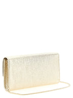 Jimmy Choo Gold Lamb Leather Clutch Bag