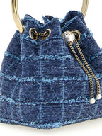 Jimmy Choo Blue Fabric Handbag