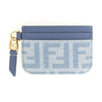 Fendi Blue Cotton Cardholder