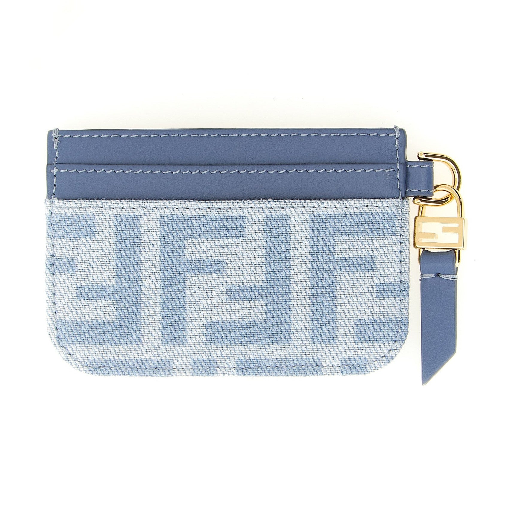 Fendi Blue Cotton Cardholder