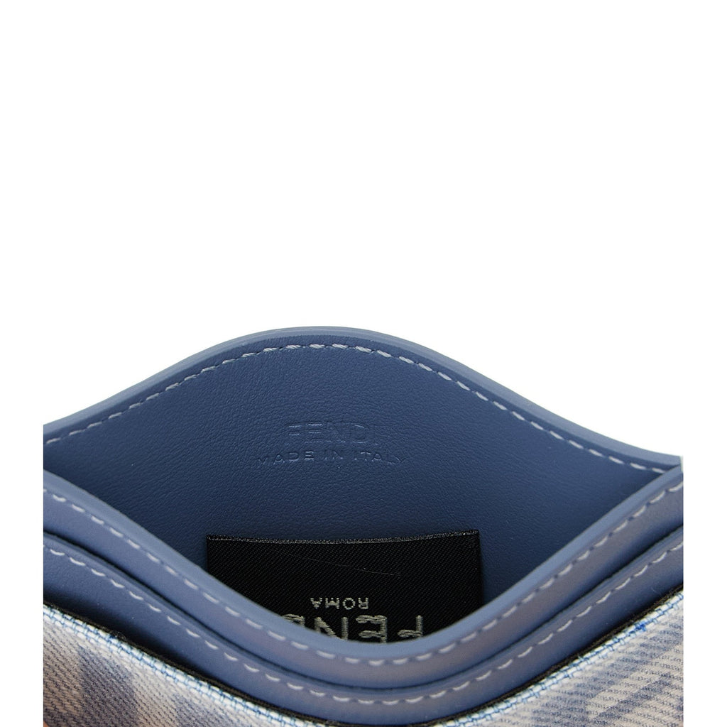 Fendi Blue Cotton Cardholder