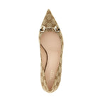 Gucci Beige Polyester Mid Heel Pumps