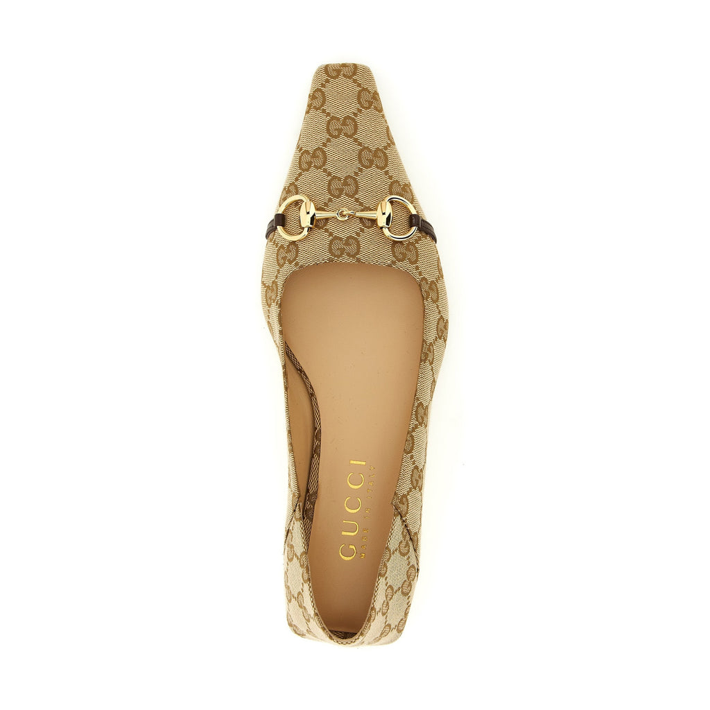 Gucci Beige Polyester Ballet Flats