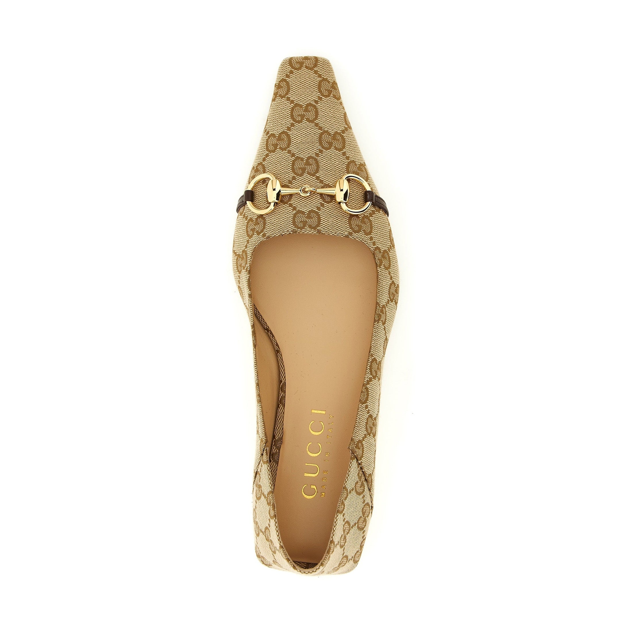 Gucci Beige Polyester Ballet Flats