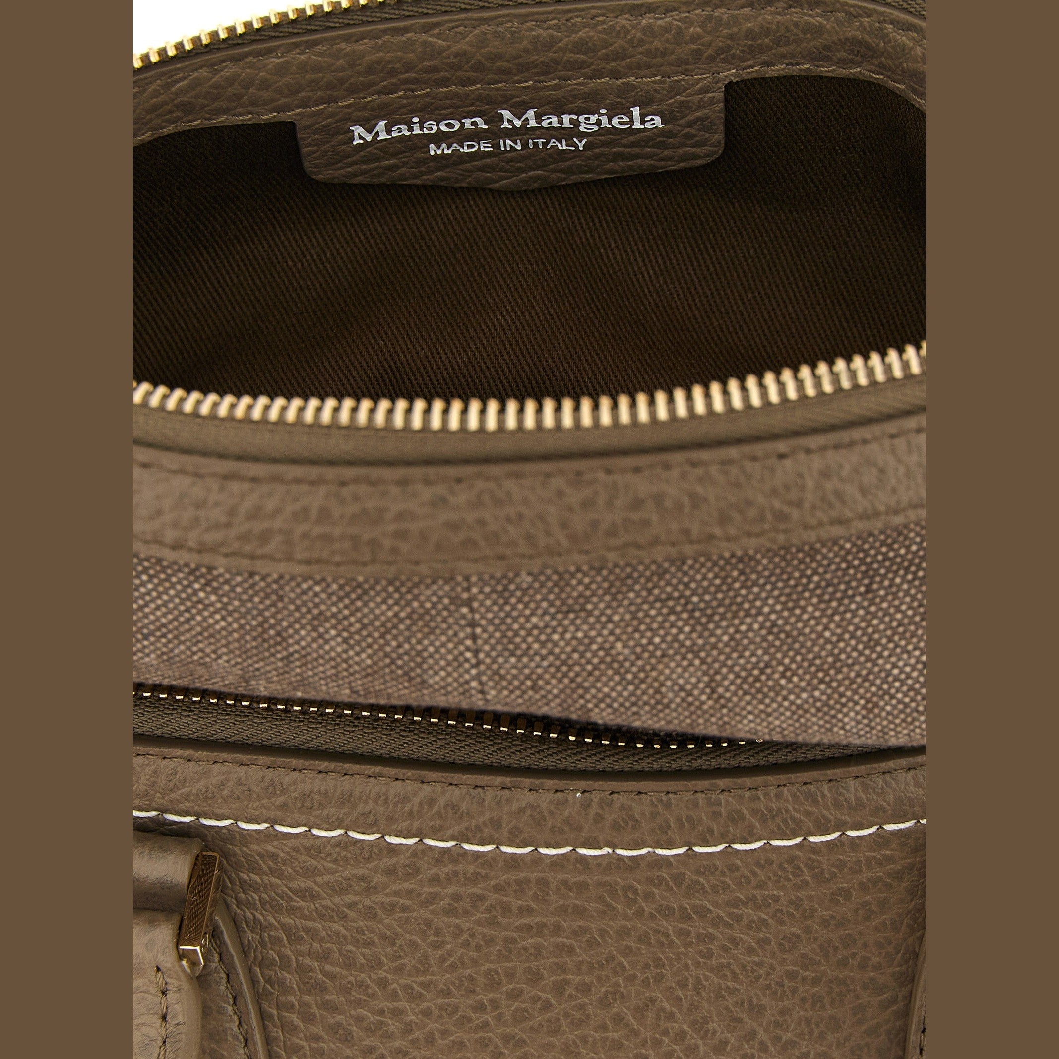 Maison Margiela Gray Calfskin Shoulder Bag