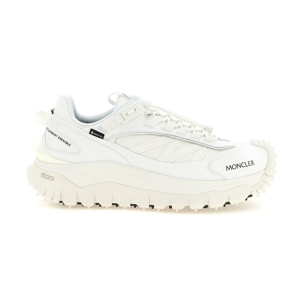 Moncler White Leather Athletic Sneakers